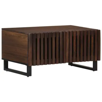 The Living Store Klubska mizica rjava 80x51x40 cm trden mangov les - Klubska Mizica