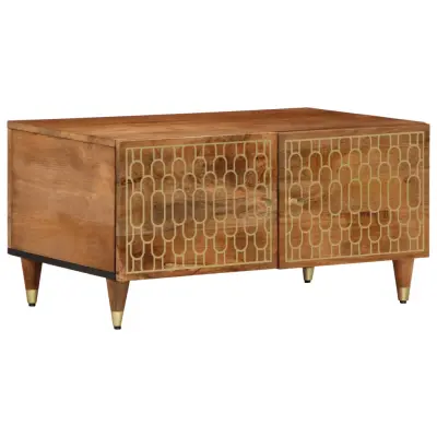 The Living Store Klubska mizica 80x50x40 cm trden mangov les - Klubska Mizica
