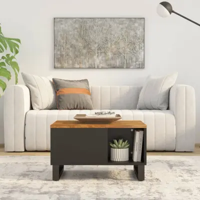 The Living Store Klubska mizica 60x50x35 cm trden mangov les - Klubska Mizica