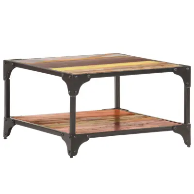 The Living Store Klubska mizica 60x60x35 cm trden predelan les - Klubska Mizica