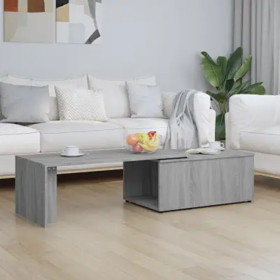The Living Store Klubska mizica siva sonoma 150x50x35 cm inženirski les - Klubska Mizica