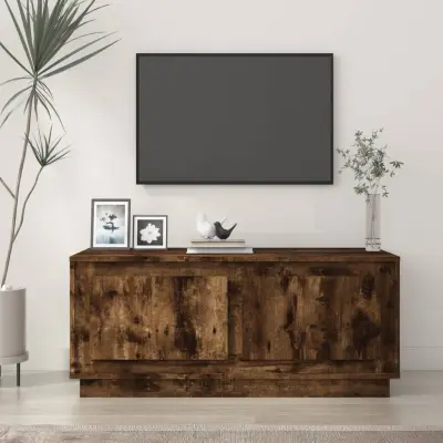 The Living Store Klubska mizica dimljeni hrast 102x50x44 cm inženirski les - Klubska Mizica