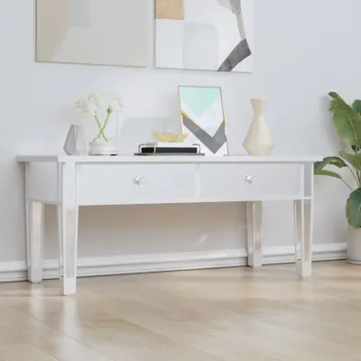 The Living Store Klubska mizica z ogledalom 106x45x45cm inženirski les in steklo - Klubska Mizica