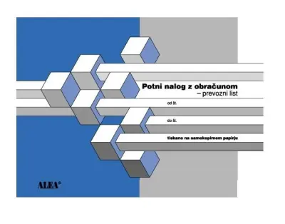 Obrazec 4,6 potni nalog z obračunom
