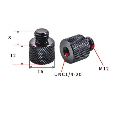 Navojni adapter za stojalo M12 na 1/4" moški - 5 kosov   M12