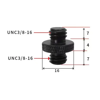 5 kosov 3/8" moški moški vijačni adapter za stojalo za nosilec za kamero   3/8-16