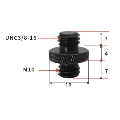 5 kosov 3/8" moški moški vijačni adapter za stojalo za nosilec za kamero   M10