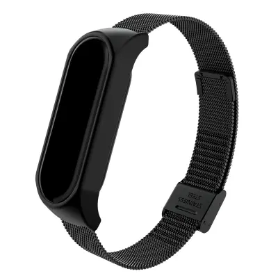 Kovinski trak za Xiaomi Mi Band 3/4/5/6 Black