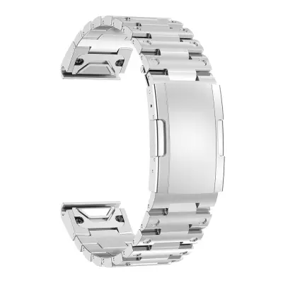 Pašček za uro Garmin iz nerjavečega jekla Silver 26 mm
