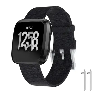 Pašček za uro za Fitbit Versa Lite/Versa/Versa 2 Black