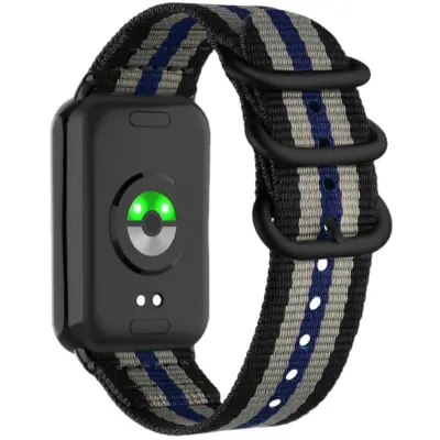 Najlonski pašček za uro Xiaomi Mi Band 8 Pro Black+Blue