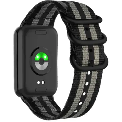 Najlonski pašček za uro Xiaomi Mi Band 8 Pro Black+Grey