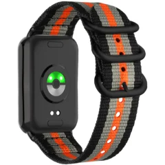 Najlonski pašček za uro za Xiaomi Mi Band 8 Pro Black+Orange