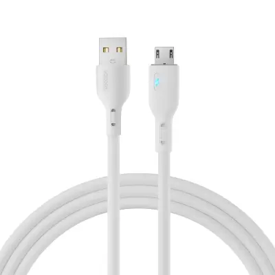 Kabel z LED indikatorjem USB - micro USB 2.4A 2m bel
