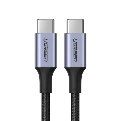 USB-C - USB-C Power Delivery Quick Charge kabel 1m - siv