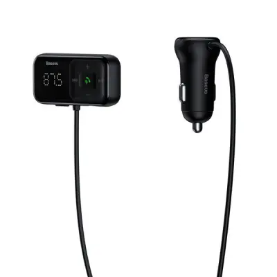 Brezžični Bluetooth FM oddajnik s polnilcem S-16 Overseas Edition črn