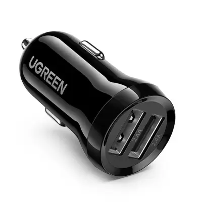 Avtopolnilec 2x USB 24W 4.8A črn