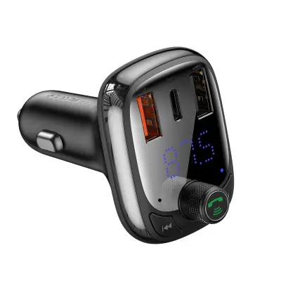 Bluetooth oddajnik 2v1 + polnilec za avto S-13 Overseas Edition, črn