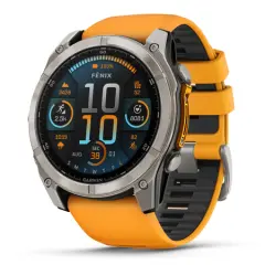 Fenix 8, 51 mm, AMOLED Sapphire, Titanium, Spark Orange/Graphite