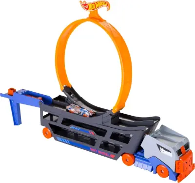 Mattel, Hot Wheels Super kaskadni tir tovornjak s preoblikovljivim krogom, Ve?barvno