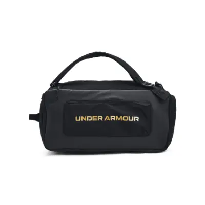 UA Contain Duo Small Backpack Duffle, Black/Metallic Gold - Universal