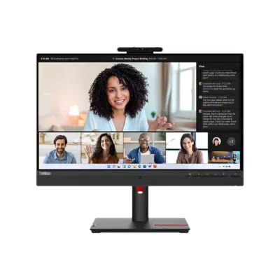 Monitor Lenovo 60,5 cm (23,8'') T24mv-30 1920x1080 konferenca 75Hz IPS 4ms HDMI DisplayPort USB-C 90W DP-Out 4xUSB3.2 Pivot Kamera IR Zvočniki 2x5W sR