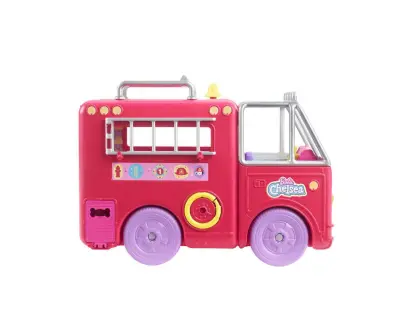 Mattel, Figurica od Gasilski Tovornjak z Lutko Chelsea, Rde?a