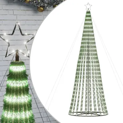 vidaXL LED božično drevo 688 LED hladno bele 300 cm