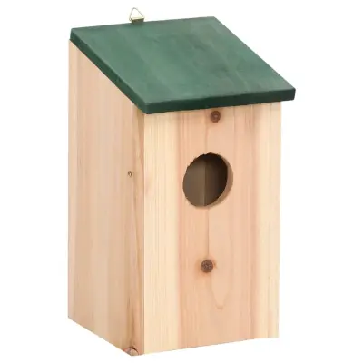 vidaXL Ptičje hišice 10 kosov trden les jelke 12x12x22 cm