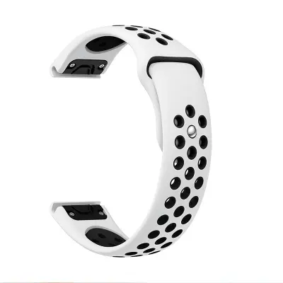 Silikonski pašček za uro Garmin Fenix Series White+Black