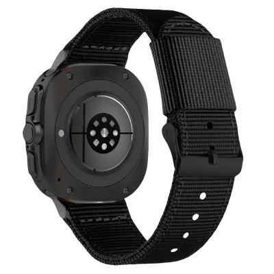 22 mm najlonski pašček za uro z zaponko za Samsung Watch 7 Ultra Black