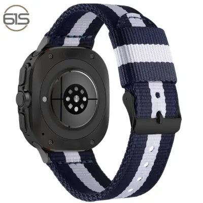 22 mm najlonski pašček za uro z zaponko za Samsung Watch 7 Ultra Blue + White