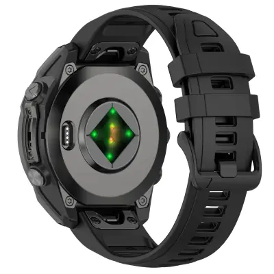 Črn silikonski pašček za uro za Garmin Fenix 8/Enduro 3/Fenix E  26 mm