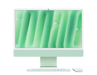 Vse v enem računalnik APPLE iMac 24 z Retina 4,5K, 60,7 cm (24''), M4 (10/10), 16 GB RAM, 512 GB SSD, zelen
