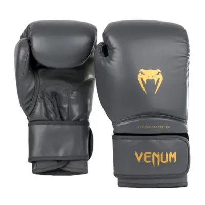 Venum Contender 1.5 Boxing Gloves, Grey/Gold - 12 oz