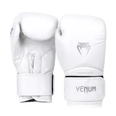 Venum Contender 1.5 XT Boxing Gloves, White/Silver - 10 oz