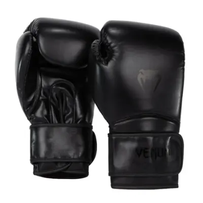 Venum Contender 1.5 Boxing Gloves, Black/Black - 10 oz