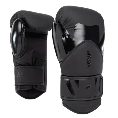 Venum Challenger 4.0 Boxing Gloves, Black/Black - 12 oz