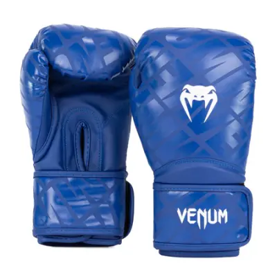 Venum Contender 1.5 XT Boxing Gloves, White/Blue - 12 oz