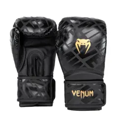 Venum Contender 1.5 XT Boxing Gloves, Black/Gold - 12 oz