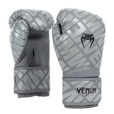 Venum Contender 1.5 XT Boxing Gloves, Grey/Black - 12 oz