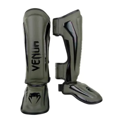 Venum Elite Standup Shin Guards, Khaki/Black - XL