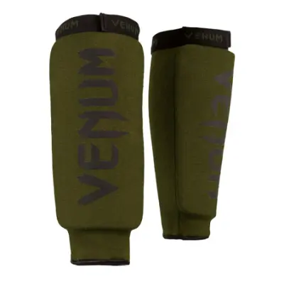 Venum Kontact Shin Guards, without foot, Khaki/Black - S