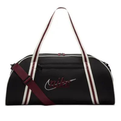 Nike Gym Club Retro Bag, Black/Sail/Night Maroon