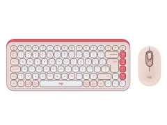 Tipk. in miška Logitech POP Icon Combo, roza