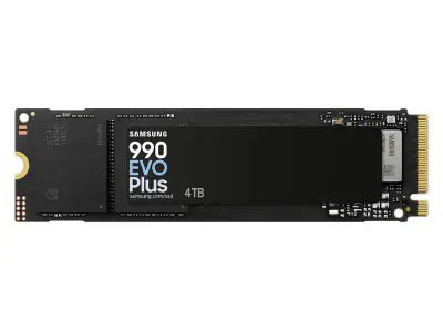 SAMSUNG 4TB M.2 80mm PCI-e 5.0 x2 NVMe, V-NAND, 990 EVO Plus (MZ-V9S4T0BW) SSD