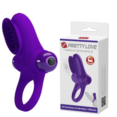 VIBRACIJSKI EREKCIJSKI OBROČEK Pretty Love Ring 2 Purple