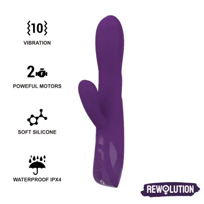 REWOLUTION - REWORABBIT FLEKSIBILNI VIBRATOR Z ZAJČKOM