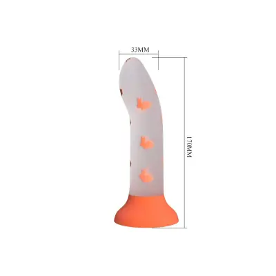 Dildo Pretty Love - Magical Nightfall, svetleče oranžen