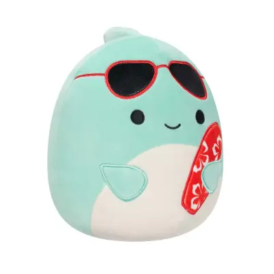 SQU: Squishmallows, 20 cm, PERRY, TIRKIZNI DELFIN S DASKOM ZA SURFANJE